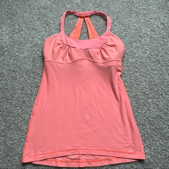 Coral Lululemon Scoop Me Up Tank - Picture 1 of 4